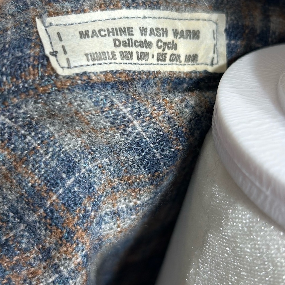 Vintage Wool-Blend Plaid Pullover Shirt | Cabin Core | Unbranded - Picture 5 of 5